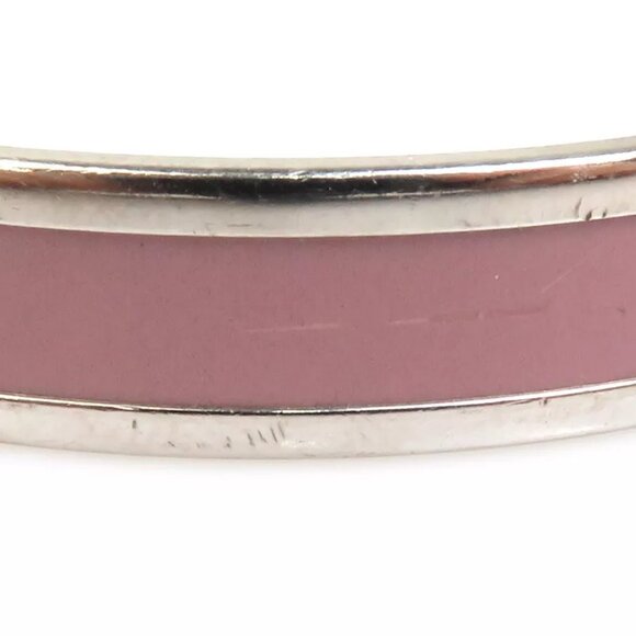 HERMES Cloisonne Bangle Bracelet Purple/Silver Metal/Enamel - Picture 4 of 8